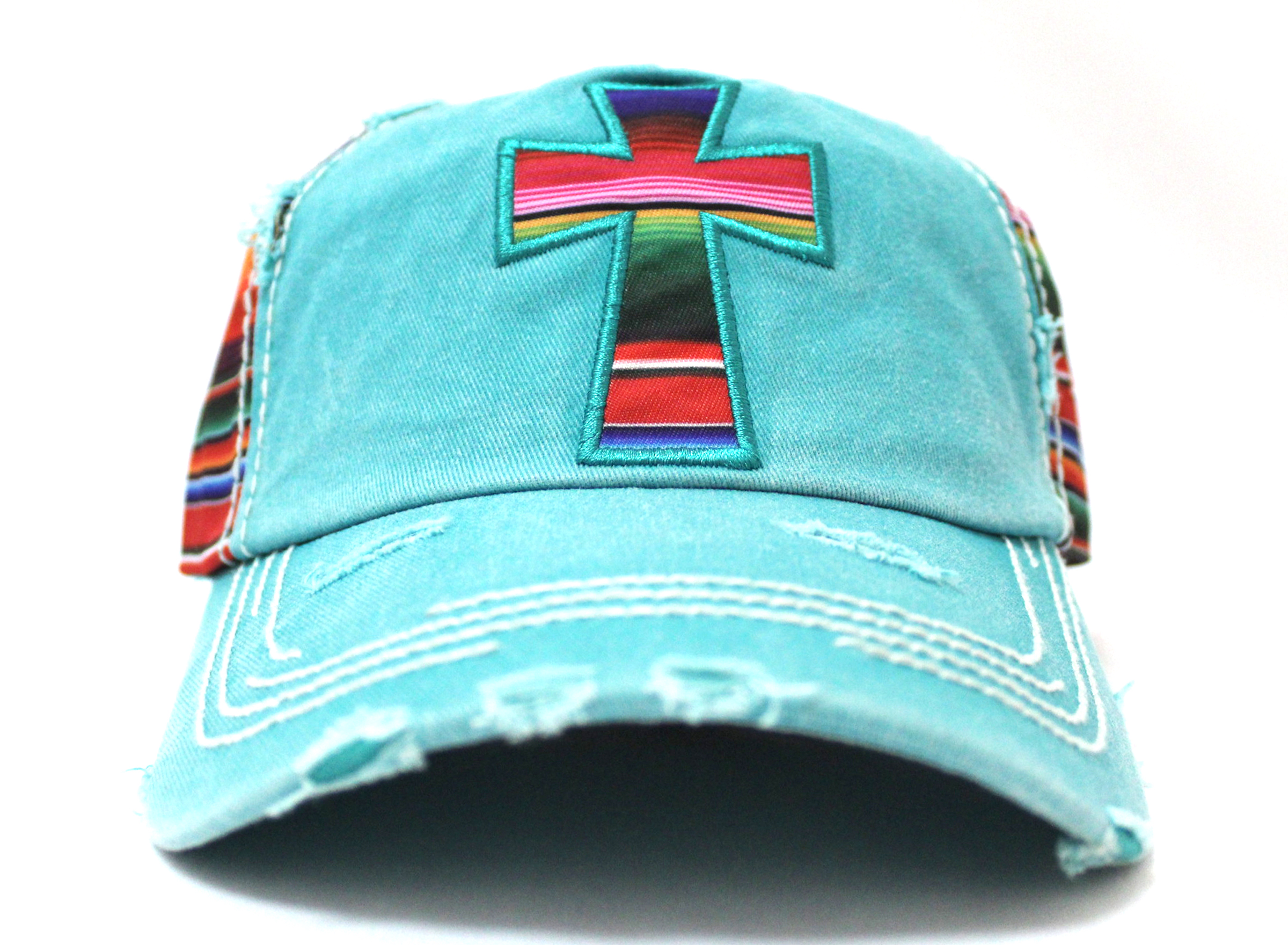 SERAPE CROSS TURQUOISE